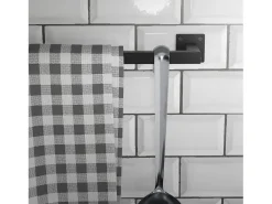 2x Percheros de pared para esquina 90 x 30 cm negro en forma de L para vestidor