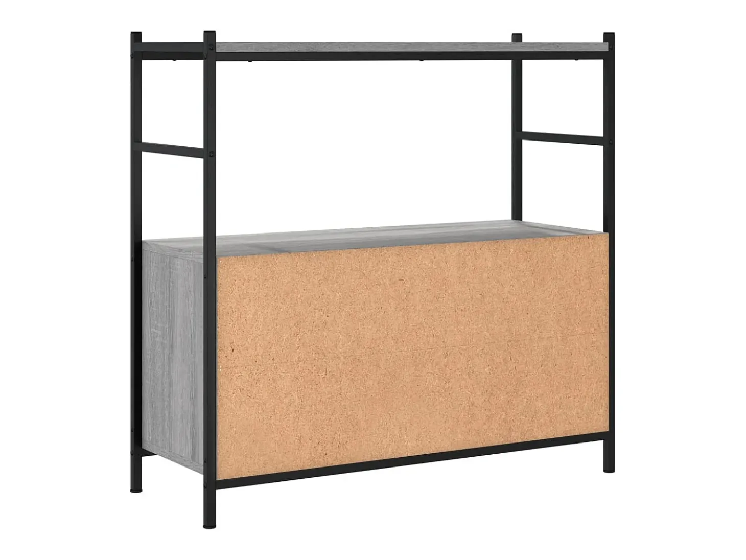 Yasmin Estantería erro y madera ingeniería gris Sonoma 80x30x78,5 cm