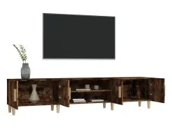Ylenna Mueble para TV madera contrachapada roble ahumado 180x31,5x40cm