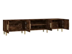 Ylenna Mueble para TV madera contrachapada roble ahumado 180x31,5x40cm