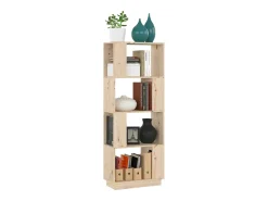 Ylvenor Estantería/divisor de espacios madera maciza pino 51x25x132 cm
