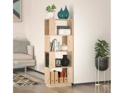 Ylvenor Estantería/divisor de espacios madera maciza pino 51x25x132 cm