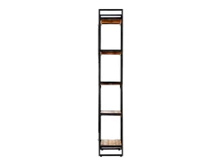 Yoan Estantería de 5 niveles madera maciza reciclada 60x30x180 cm