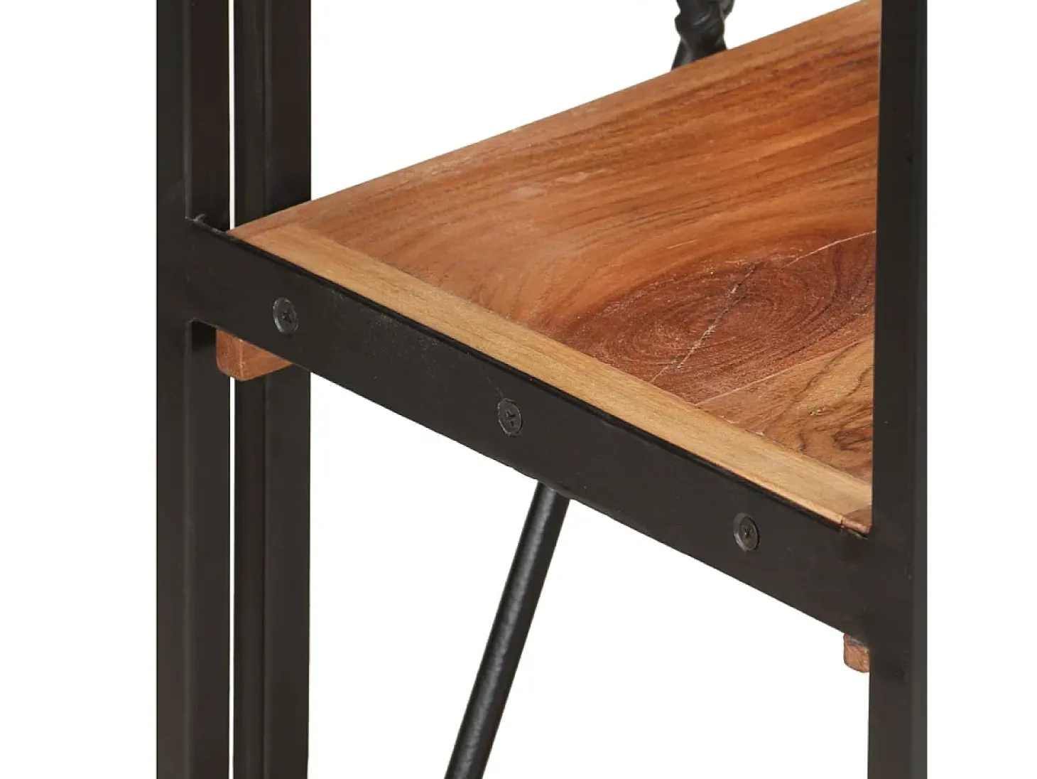 Yoan Estantería de 3 niveles de madera maciza de acacia 60x30x80 cm