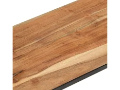 Øyunn Mueble de TV de madera maciza de acacia 180x30x50 cm