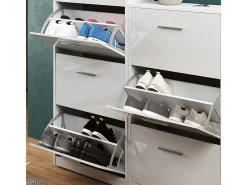 Zapatera abatible blanco alto brillo 59x22x169.5 gizmo