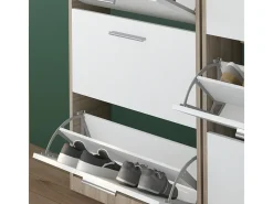 Zapatera abatible blanco/sonoma 59x22x169.5 gizmo