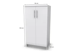 Zapatera blanco 56x40x108 dalia