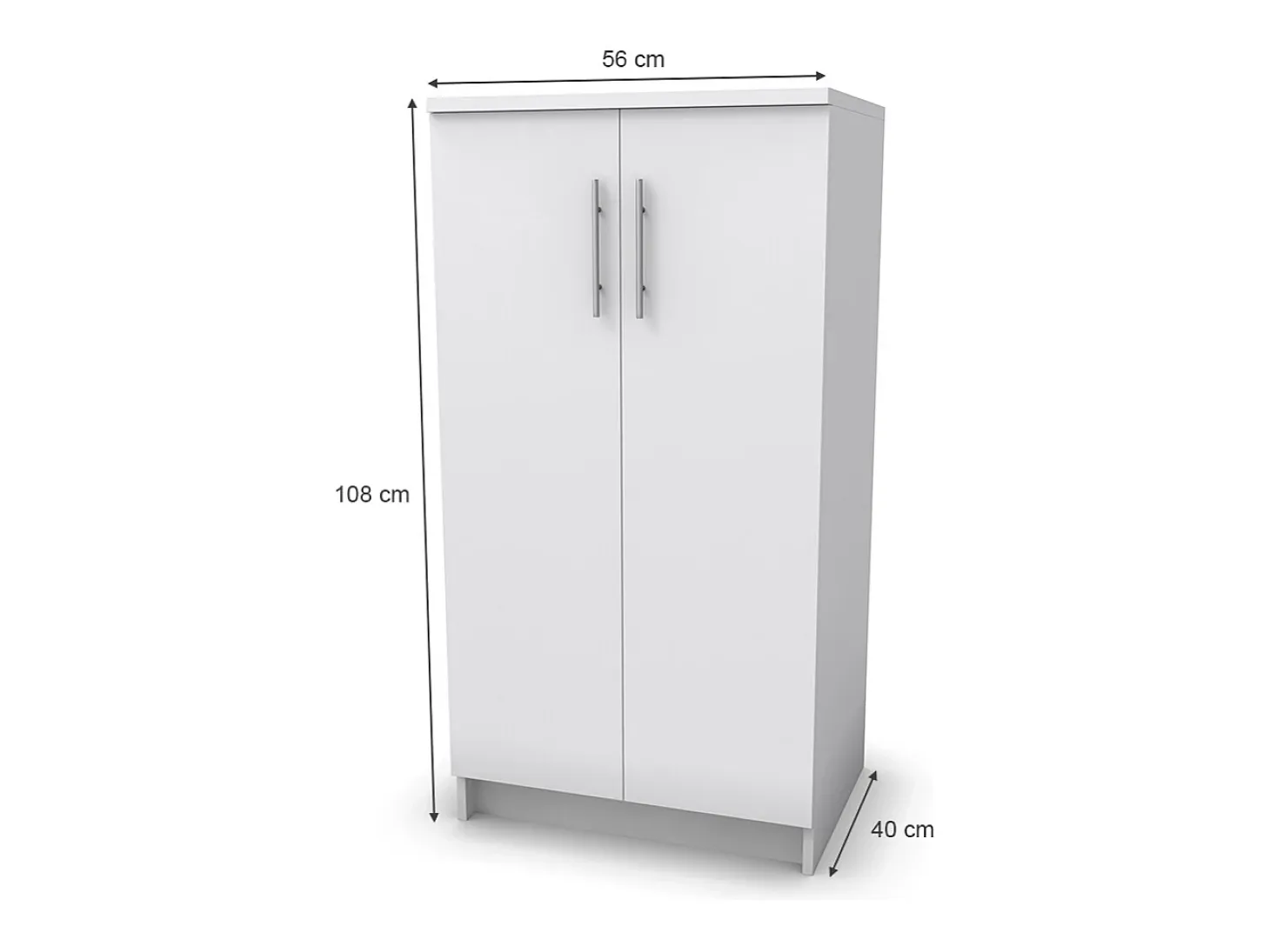 Zapatera blanco 56x40x108 dalia