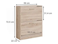 Zapatera sonoma 59x22x72.5 gizmo