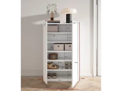 Zapatero - A122cm x L70cm x P35cm blanco - Akra