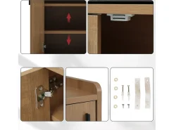 Zapatero - con banco y 3 puertas - Natural