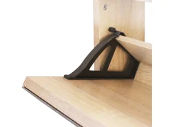 Zapatero 3 estantes Espejo 63x17x102,5 cm Roble