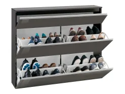 Zapatero 24 pares de zapatos 120 cm 2 puertas compartimento abatible Magic Bata Ardesia L