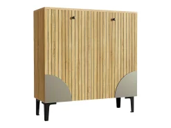 Zapatero 3 puertas - Textura vertical - Color madera