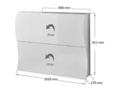 Zapatero 2 puertas de solapa 16 pares de zapatos diseño blanco brillante Onda S