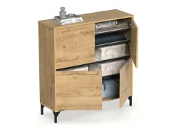 Zapatero 4 puertas Tokio en roble gold. 101cm(ancho) 96.5cm(altura) 33cm(fondo)