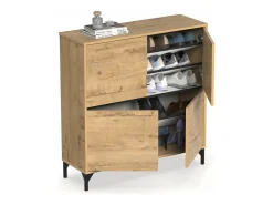 Zapatero 4 puertas Tokio en roble gold. 101cm(ancho) 96.5cm(altura) 33cm(fondo)