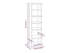 Zapatero 2 uds Roble ahumado 27,5x27x102 cm