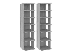 Zapatero 2 uds Sonoma gris 27,5x27x102 cm