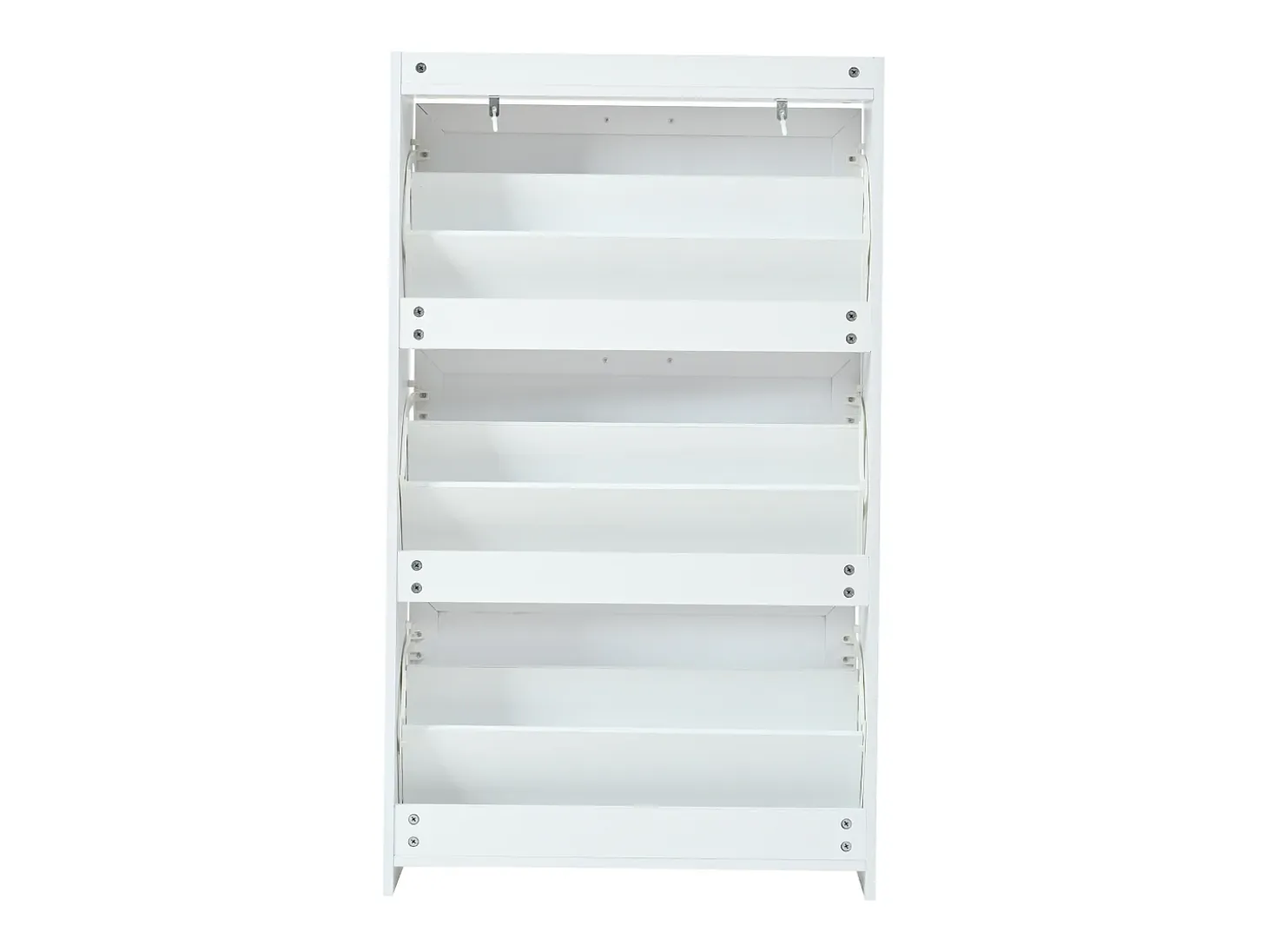 Zapatero 70 x 24 x 120 cm con 6 compartimentos - Blanco