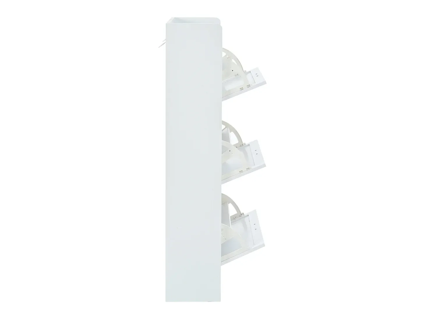 Zapatero 70 x 24 x 120 cm con 6 compartimentos - Blanco