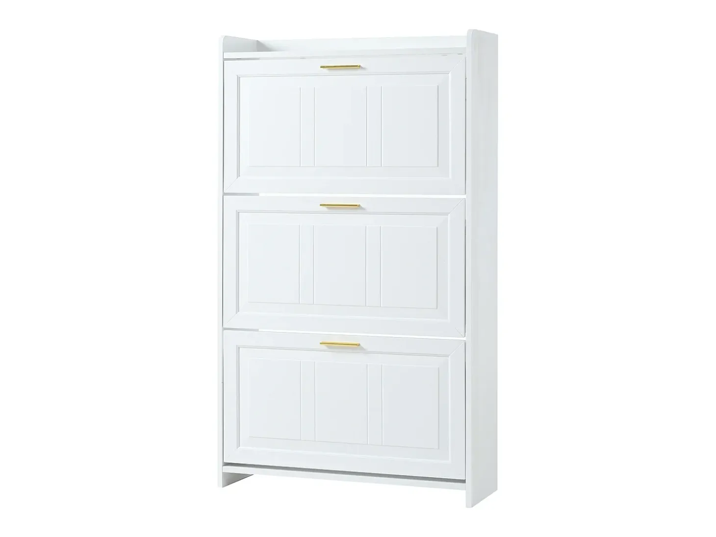 Zapatero 70 x 24 x 120 cm con 6 compartimentos - Blanco