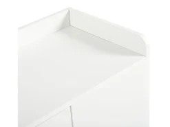 Zapatero blanco - Zapatero con 1 cajón y 4 puertas - estantes regulables y almacenaje abierto