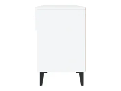 Zapatero Blanco brillo 102x35x55 cm Madera de ingeniería