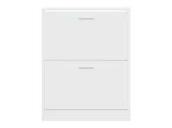 Zapatero Blanco brillo 63x24x81 cm Madera de ingeniería