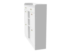 Zapatero blanco con 4 puertas basculante y 2 cajones – para entrada y pasillo