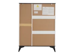 Zapatero blanco con 3 puertas, 1 cajón y 1 puerta, estilo moderno, ideal para la entrada o el salón