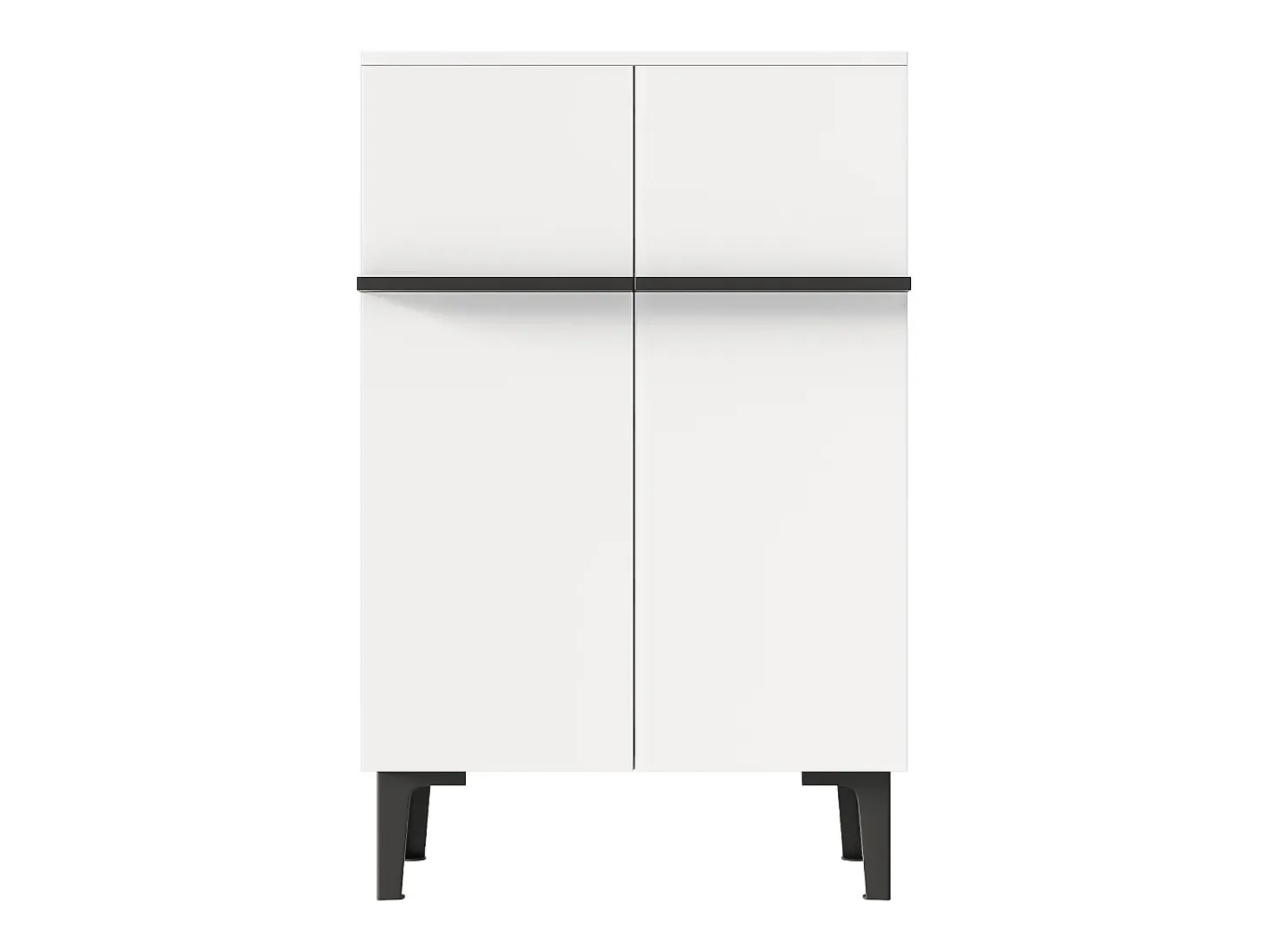 Zapatero blanco con 2 puertas - estantes regulables 60 × 34,5 x 95 cm