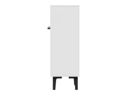 Zapatero blanco con 2 puertas - estantes regulables 60 × 34,5 x 95 cm