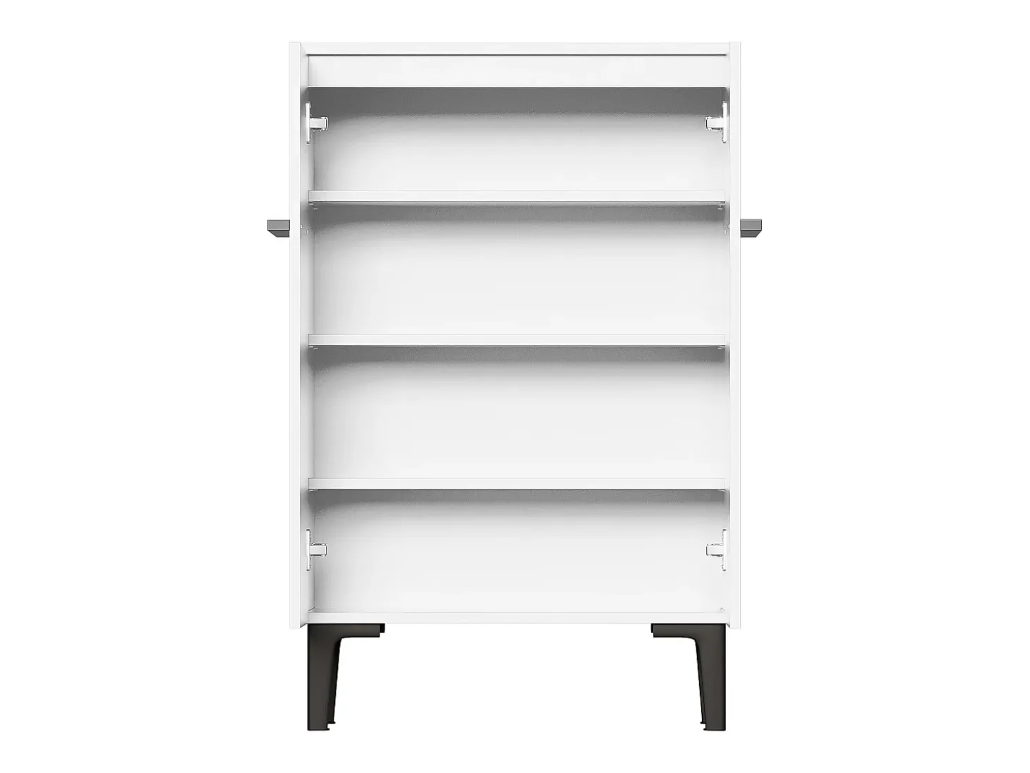 Zapatero blanco con 2 puertas - estantes regulables 60 × 34,5 x 95 cm