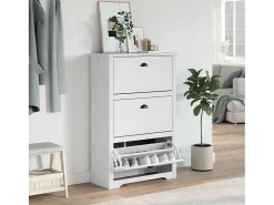 Zapatero blanco 80x35x118 cm