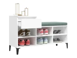 Zapatero blanco 102x36x60 cm Madera contrachapada