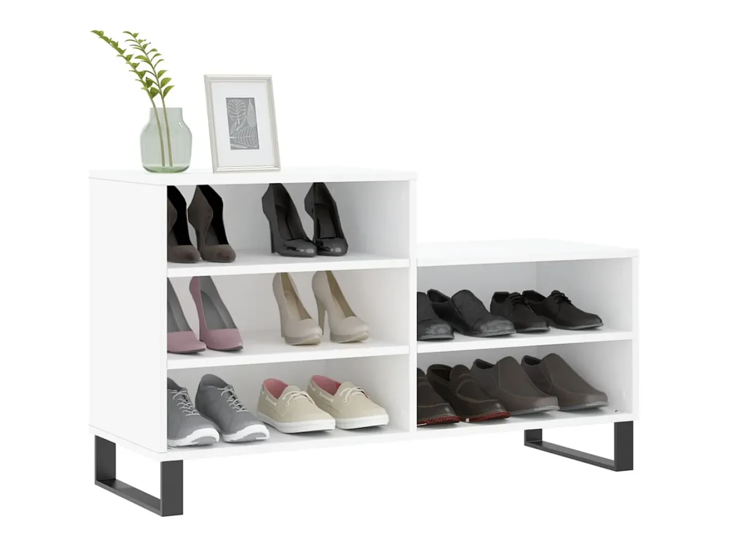 Zapatero blanco 102x36x60 cm Madera contrachapada