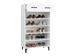 Zapatero blanco 60x35x105 cm Madera contrachapada
