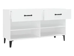 Zapatero blanco 102x35x55 cm Madera contrachapada