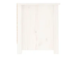 Zapatero blanco 110x38x45,5 cm Madera maciza de pino