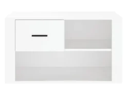 Zapatero blanco 80x35x45 cm Madera contrachapada