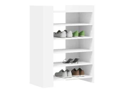 Zapatero blanco 74,5x37,5x100 cm madera contrachapada