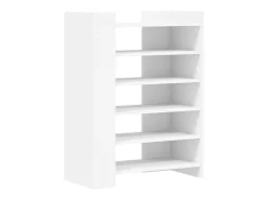 Zapatero blanco 74,5x37,5x100 cm madera contrachapada
