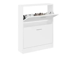 Zapatero blanco 59x17x81 cm Madera contrachapada