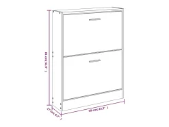 Zapatero blanco 59x17x81 cm Madera contrachapada