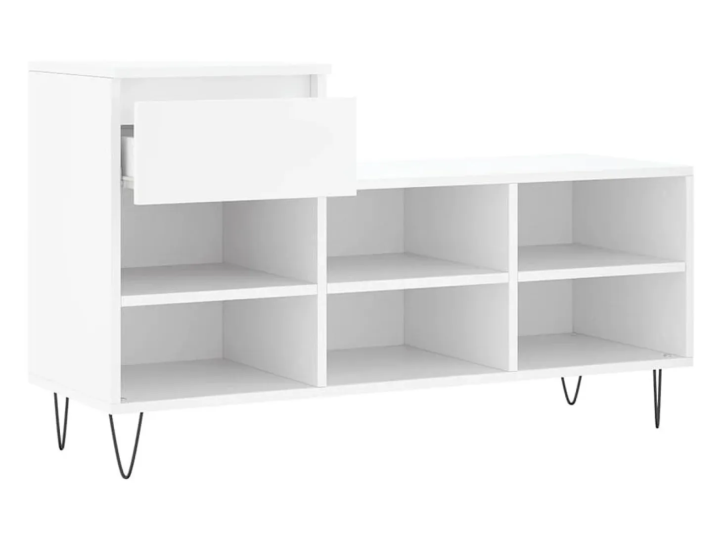 Zapatero blanco 102x36x60 cm Madera contrachapada