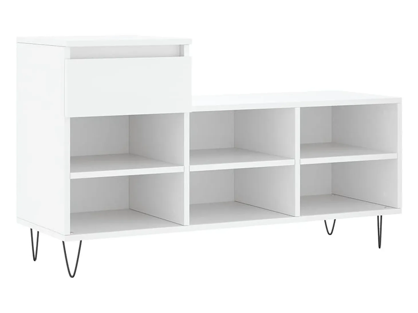 Zapatero blanco 102x36x60 cm Madera contrachapada
