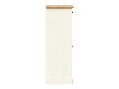 Zapatero blanco 60x35x96 cm madera maciza de pino