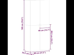 Zapatero blanco 80x35,5x180 cm Madera contrachapada